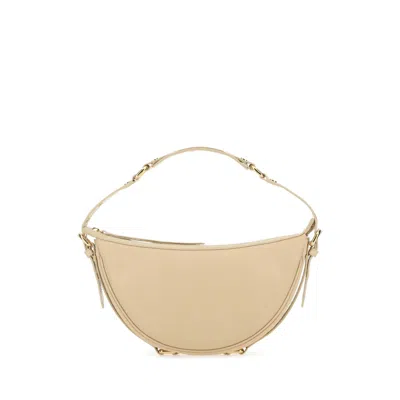 By Far Cream Leather Gib Shoulder Bag