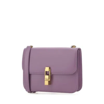 Saint Laurent Purple Leather Le Carr Shoulder Bag