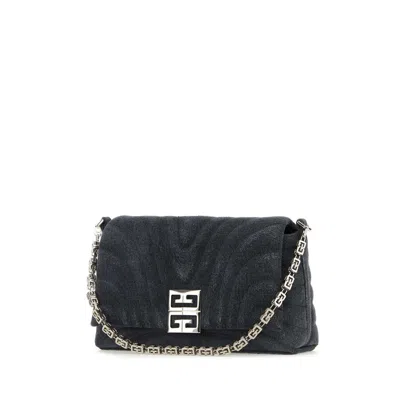Givenchy Black Denim Medium 4g Soft Handbag In Black