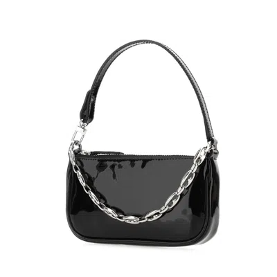 By Far Black Leather Mini Rachel Handbag