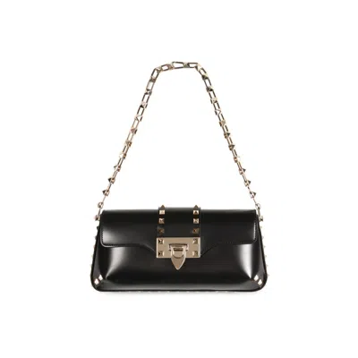 Valentino Garavani Garavani Rockstud Shoulder Bag In Black