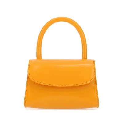 By Far Orange Leather Mini Handbag