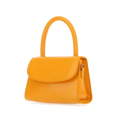 By Far Orange Leather Mini Handbag