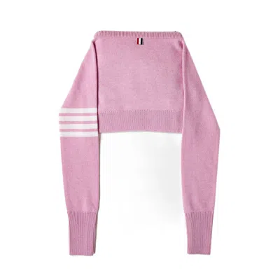 Thom Browne Pink Wool Clutch In Pink