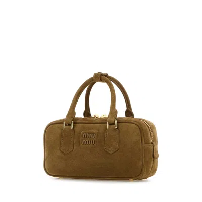 Miu Miu Biscuit Suede Arcadie Handbag