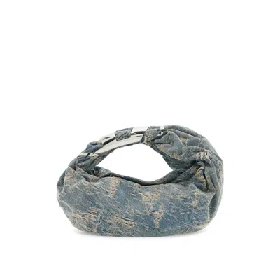 Diesel Denim Grab-d Hobo Shopping Bag In Blue