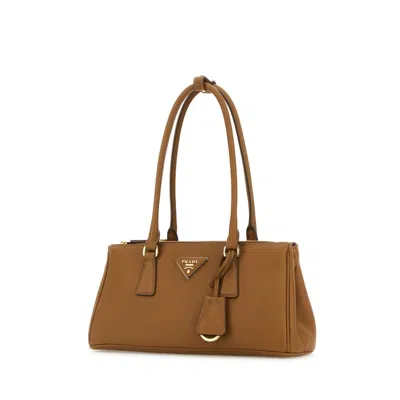 Prada Camel Leather Shoulder Bag