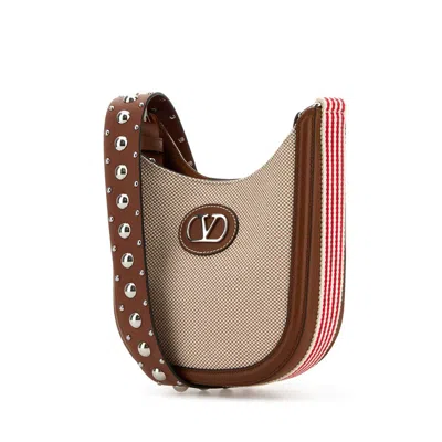 Valentino Garavani Two-tone Canvas Vlogo Signature Crossbody Bag