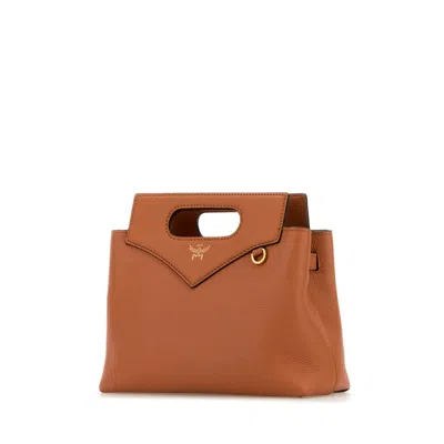 Mcm Caramel Leather Mini Soft Diamond Handbag