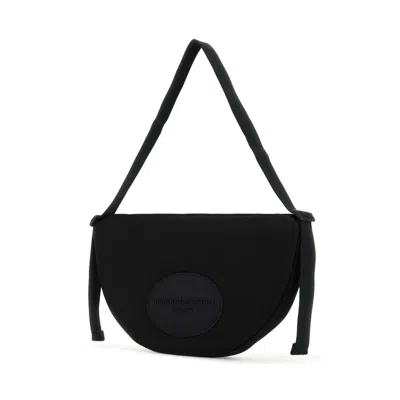 Alexander Wang Black Canvas Large Bo Shoulder Bag In Black