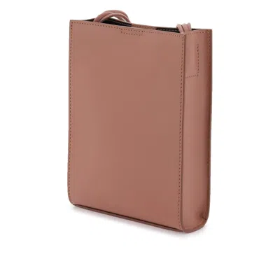 Jil Sander Rectangular Shoulder Bag With Braided Leather Strap In Brown