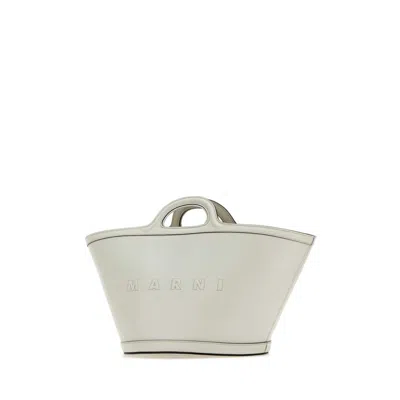 Marni White Leather Small Tropicalia Handbag