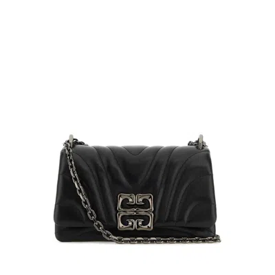 Givenchy Women Black Leather Small 4g Soft Shoulder Bag In Black