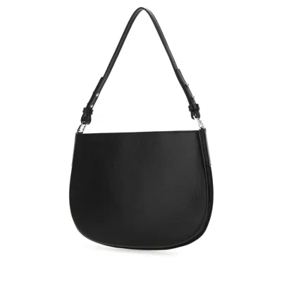 By Far Black Leather Issa Handbag In Black