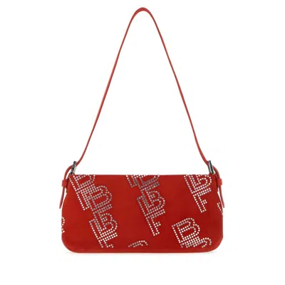 By Far Embellished Suede Dulce Shoulder Bag