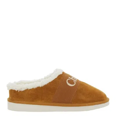 Chloé Chloe Kids Logo Print Slip-on Slides