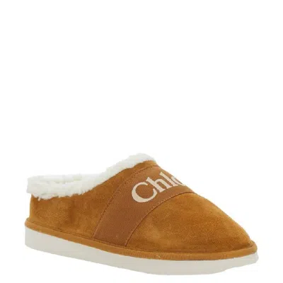 Chloé Chloe Kids Logo Print Slip-on Slides