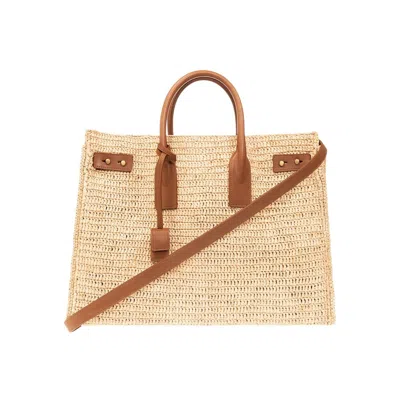 Saint Laurent Sac De Jour Slim Shopper Bag In Sand