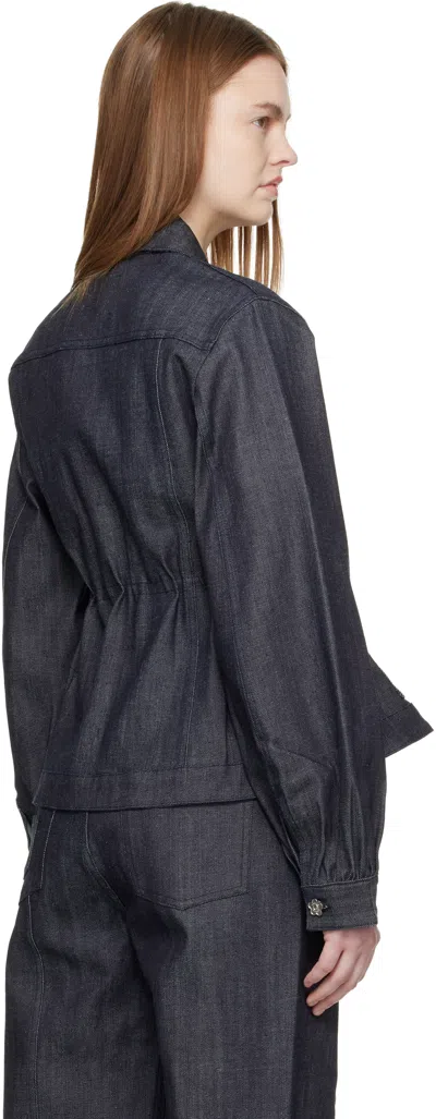 Cecilie Bahnsen Navy Cbcandida Denim Jacket In Black
