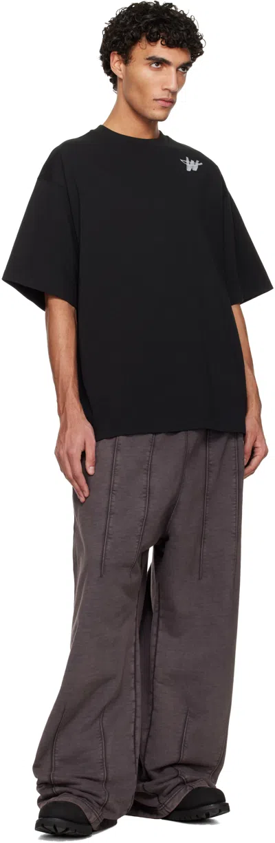 We11 Done Black Printed T-shirt In Black