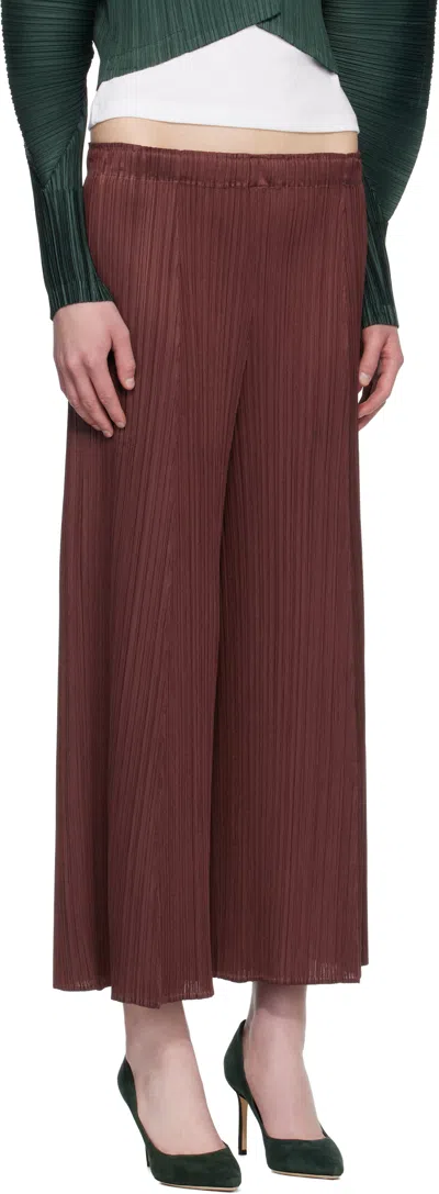 Issey Miyake Brown Monthly Colors November Trousers In Brown
