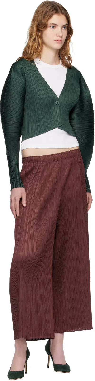 Issey Miyake Brown Monthly Colors November Trousers In Brown