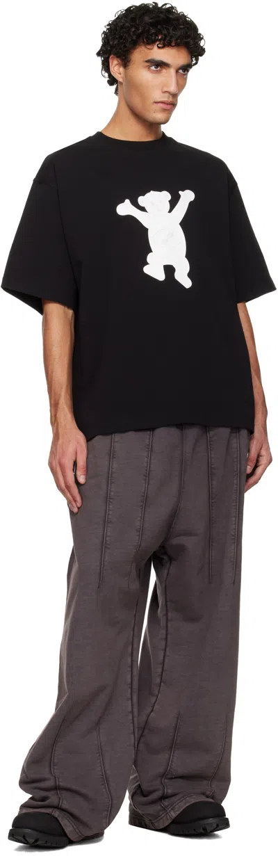 We11 Done Black Teddy Logo T-shirt In Black