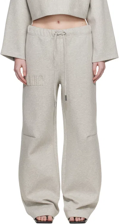 Jean Paul Gaultier Gray 'the Embossed Gaultier' Lounge Pants In Gray