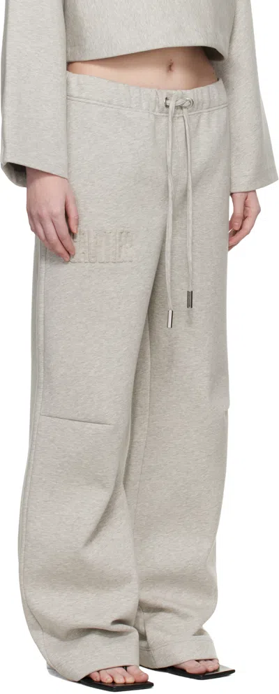 Jean Paul Gaultier Gray 'the Embossed Gaultier' Lounge Pants In Gray