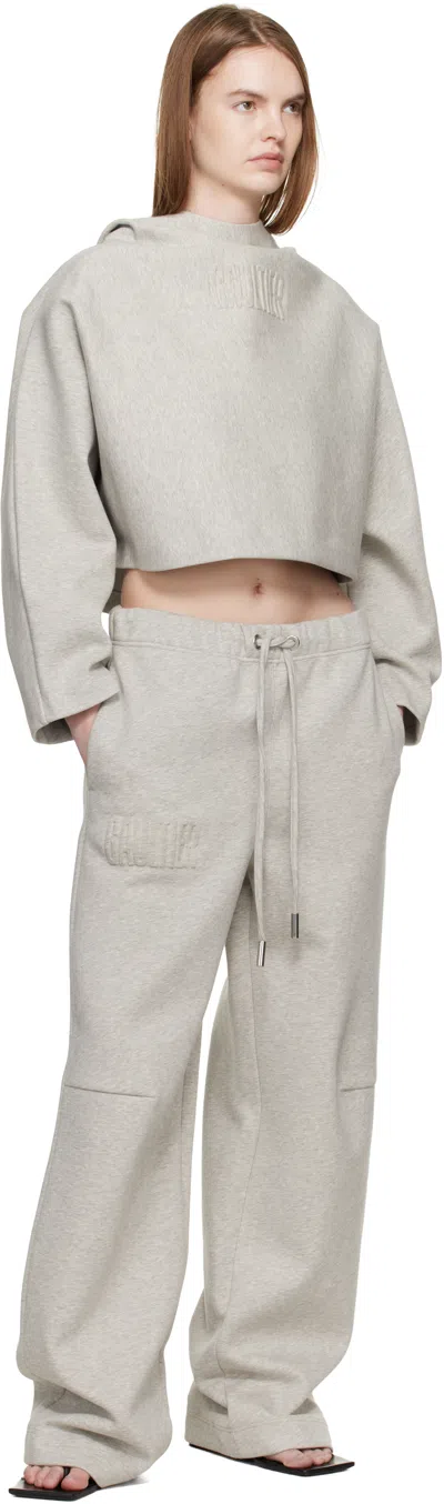 Jean Paul Gaultier Gray 'the Embossed Gaultier' Lounge Pants In Gray