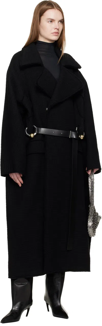 Jean Paul Gaultier Black 'the Long Gaultier' Coat In Black