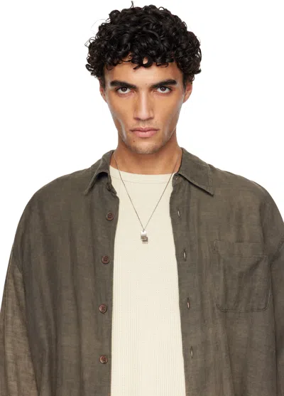 Title Of Work Overlap Pendant Ruby Necklace In Silver