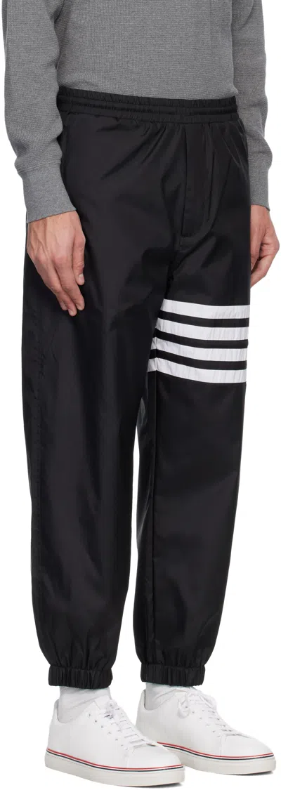 Thom Browne Drawcord Waist Track Pants With Four Stripes In Gray