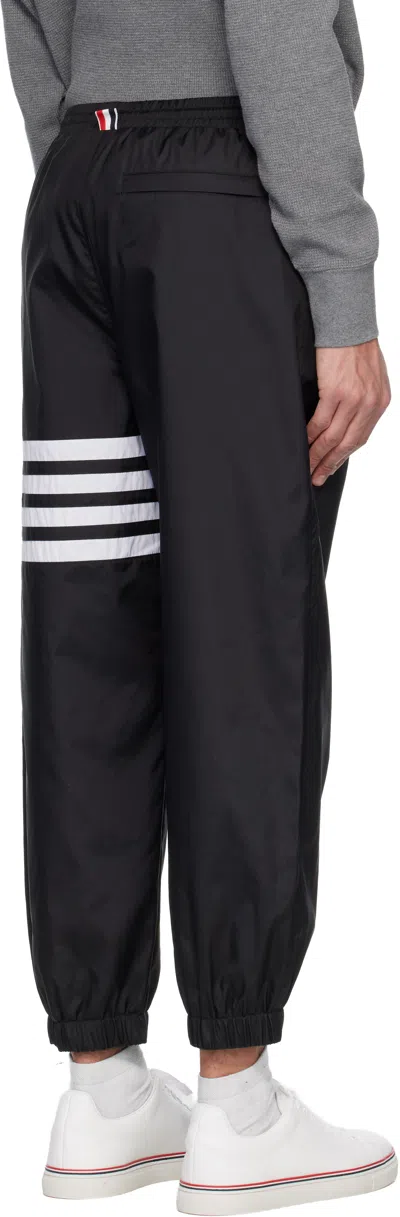 Thom Browne Drawcord Waist Track Pants With Four Stripes In Gray