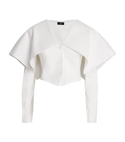 A.w.a.k.e. Cotton-blend Shawl-collar Blazer In White