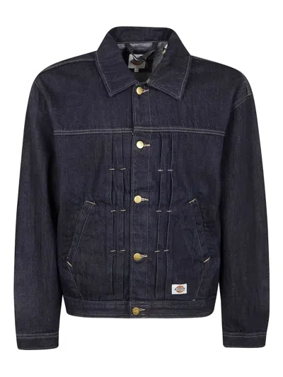 Dickies Buttoned Denim Jacket In Blue