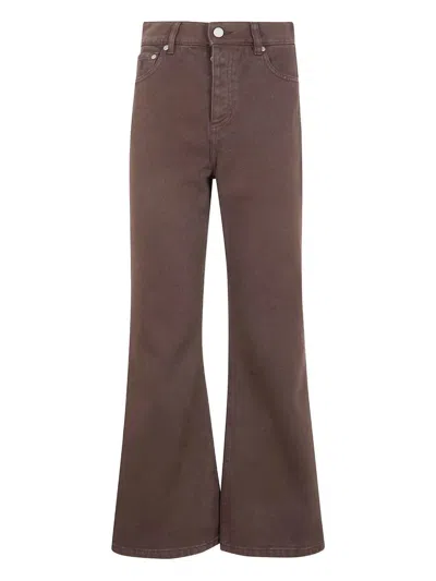 By Malene Birger Five-pockets Flared Trousers In Brown