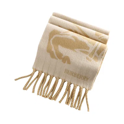 Pre-owned Burberry Wool Scarf 'sand' | Tan | Men's Size Onesize In Brown