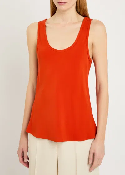 Heirlome Adau Silk Tank Top In Orange