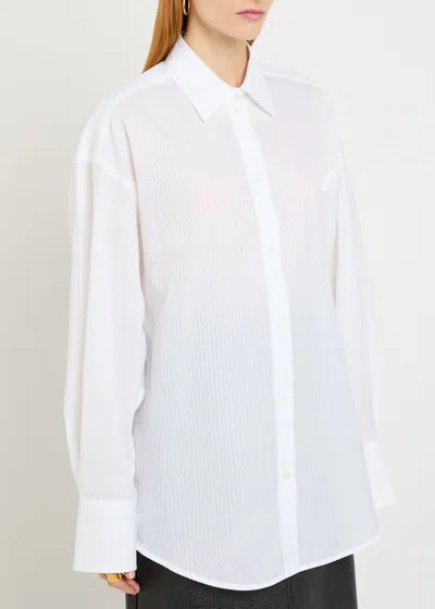 Totême Toteme Pinstriped Cotton Shirt In White