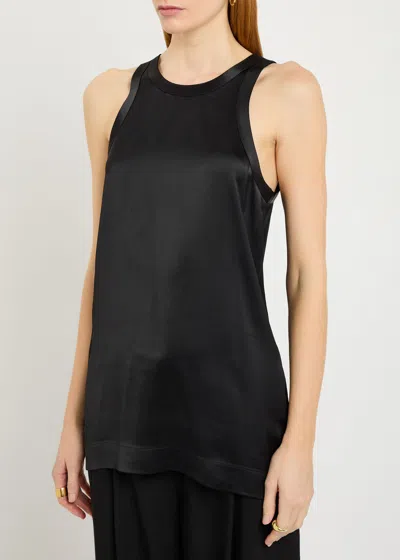 Totême Toteme Satin Tank Top In Black