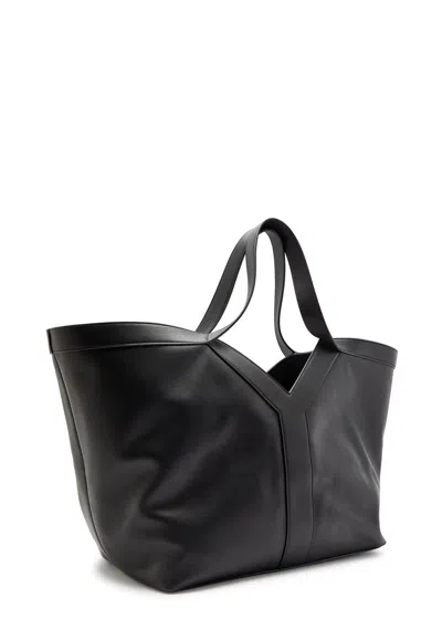 Saint Laurent Leather Tote Bag In Black
