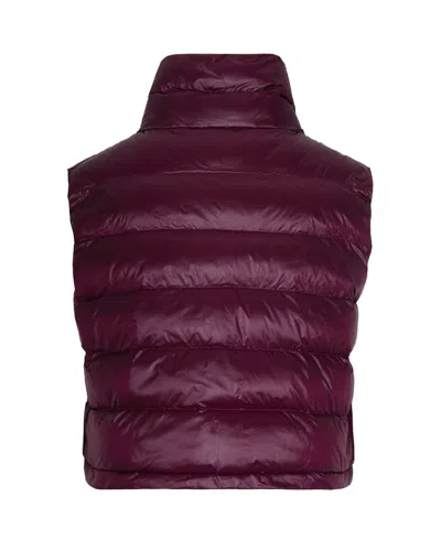 Patrizia Pepe Vest-style Down Jacket In Burgundy