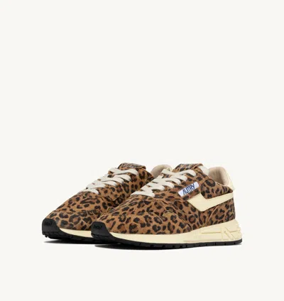 Autry Reelwind Low Sneakers In Leopard Suede And Rutaa Leather Shoes In Multi