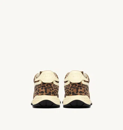 Autry Reelwind Low Sneakers In Leopard Suede And Rutaa Leather Shoes In Multi