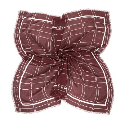 Max Mara Patterned Scarf In Brown
