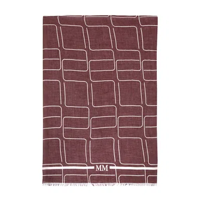 Max Mara Patterned Scarf In Brown