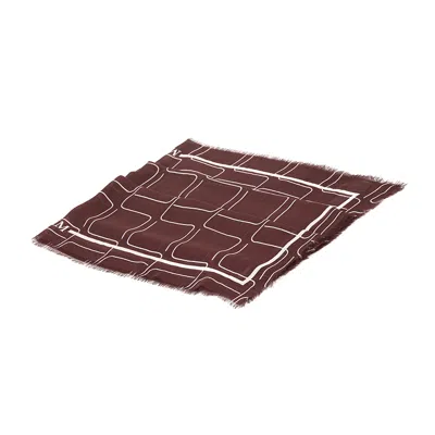 Max Mara Patterned Scarf In Brown