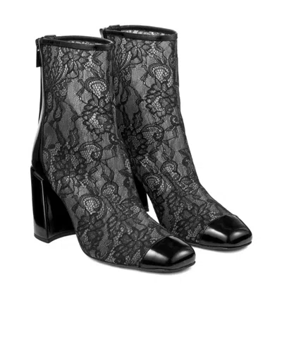 Jimmy Choo Kiss Lace Zip Ankle Boots In Multi