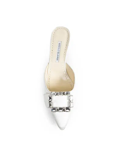 Manolo Blahnik Pointed-toe High-heeled Sandals In White